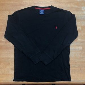 Polo Waffle-Knit Crewneck Thermal